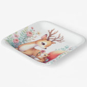 ストーリーブックウッドランドベビー鹿とチムンク ペーパープレート (傾斜あり)