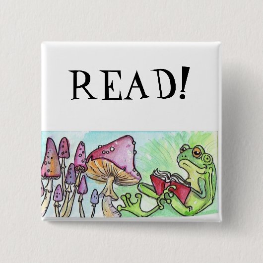 ストーリーブックカエル 缶バッジ (正面)