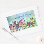 ストーリーブックカエル 長方形シール (封筒)