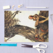 ストーリーブックカップルのツリーヴィンテージの切り離し 薄葉紙 (クラフト)