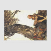 ストーリーブックカップルのツリーヴィンテージの切り離し 薄葉紙 (正面)