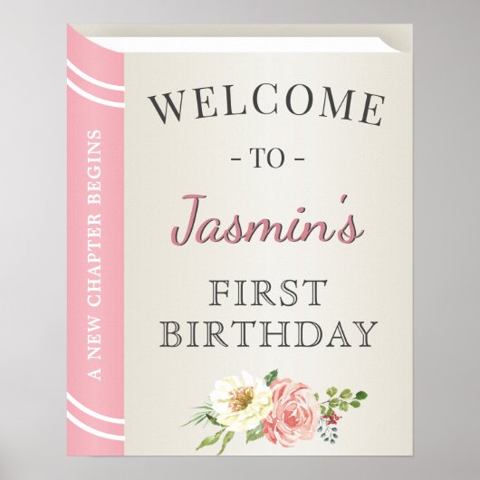 ストーリーブックカバーガールファースト誕生日へようこそ ポスター (正面)