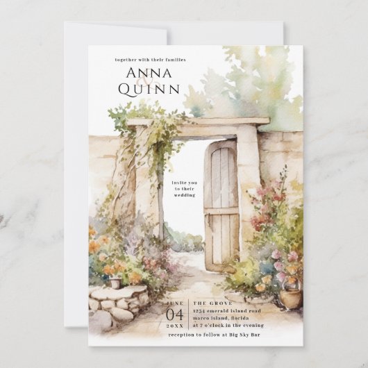 ストーリーブックガーデン結婚ヴィラズ 招待状 (正面)