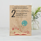 ストーリーブックキャッスル童話ヴィンテージ誕生日パーティー 招待状 (スタンド正面)