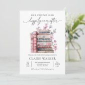 ストーリーブックコケットブック新しいチャプターブライダルシャワー 招待状 (スタンド正面)