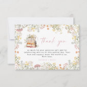 ストーリーブックサンキューカード新しいチャプターのワイルドフラワー サンキューカード (正面)