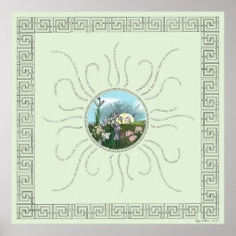 ストーリーブックサンライズを使用した肯定 ポスター