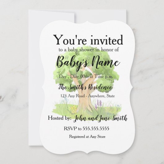 ストーリーブックツリー 招待状 (正面)