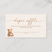 ストーリーブックテディベアおむつラッフルカード エンクロージャーカード (正面)