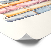 ストーリーブックテディベアーベビーシャワーBoho Welcome ポスター (角)