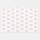 ストーリーブックニューチャプターピンクの弓のベビーガールシャワー ラッピングペーパーシート (正面2)