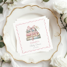 ストーリーブックニューチャプターピンクリボンガールベビーシャワー