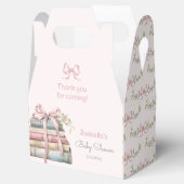 ストーリーブックニューチャプターピンクリボンガールベビーシャワー フェイバーボックス (オープン)