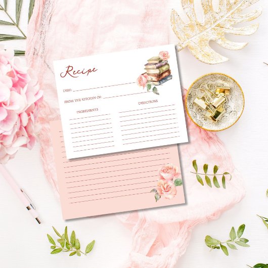 ストーリーブックニューチャプターブライダルシャワーレシピカード