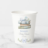 ストーリーブックニューチャプターブルーボウ男の赤ちゃんシャワー 紙コップ (裏面)