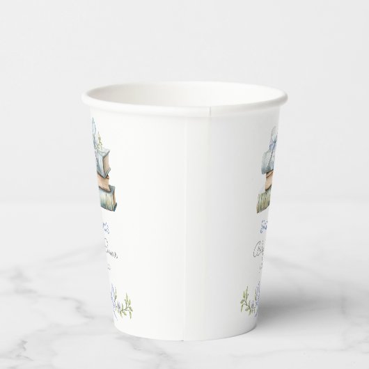 ストーリーブックニューチャプターブルーボウ男の赤ちゃんシャワー 紙コップ (右)