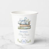 ストーリーブックニューチャプターブルーボウ男の赤ちゃんシャワー 紙コップ (正面)