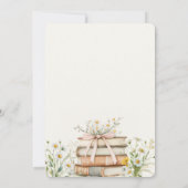 ストーリーブックニューチャプターワイルドフラワーブライダルシャワー 招待状 (裏面)