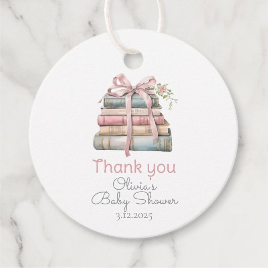 ストーリーブックニューチャプター感謝していピンクボウユー フェイバータグ (正面)