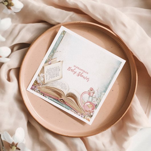 ストーリーブックニューチャプター赤ちゃんシャワー スタンダードカクテルナプキン