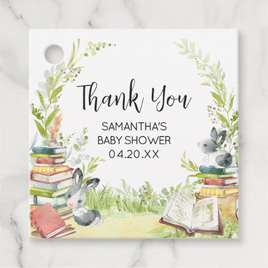 ストーリーブックニューチャプター赤ちゃんシャワー フェイバータグ (正面)