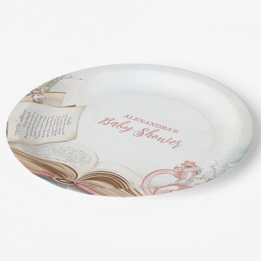 ストーリーブックニューチャプター赤ちゃんシャワー ペーパープレート (アングル)