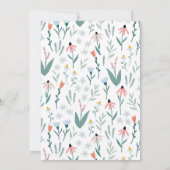 ストーリーブックピンクフローラガールベビーシャワー 招待状 (裏面)