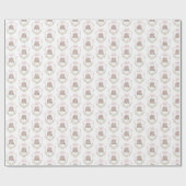 ストーリーブックピンクボウ新しいチャプター赤ちゃんシャワー ラッピングペーパー (フラット)