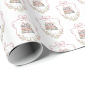 ストーリーブックピンクボウ新しいチャプター赤ちゃんシャワー ラッピングペーパー (ロールコーナー)