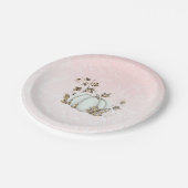 ストーリーブックピンク&ホワイトパンプキンフェアリーパーティー ペーパープレート (アングル)