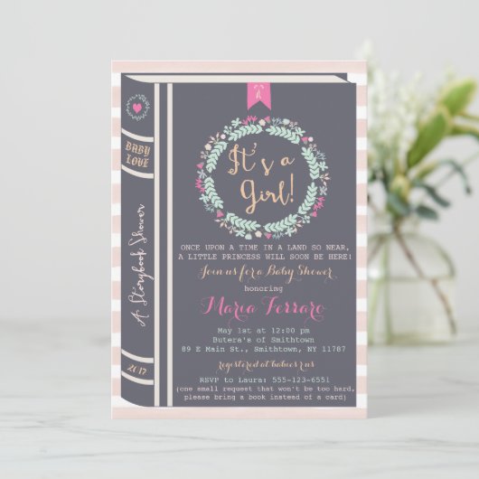 ストーリーブックフェアヤリーベイビーシャワー招待状 招待状 (スタンド正面)