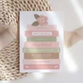 ストーリーブックフローラガールベビーシャワー 招待状