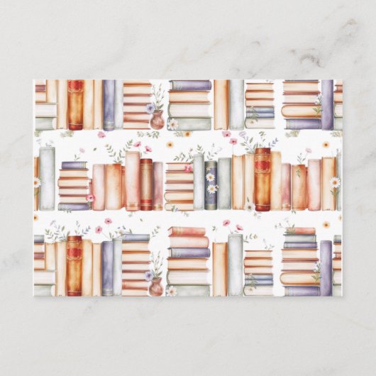 ストーリーブックフローラ推測キス数ブライダル エンクロージャーカード (裏面)