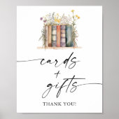 ストーリーブックブライダルシャワーカードとギフトサイン ポスター (正面)