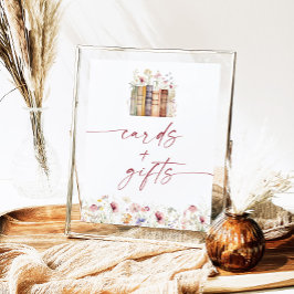 ストーリーブックブライダルシャワーカードとギフトサイン ポスター