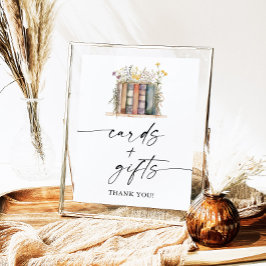 ストーリーブックブライダルシャワーカードとギフトサイン ポスター