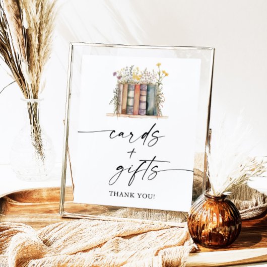 ストーリーブックブライダルシャワーカードとギフトサイン ポスター