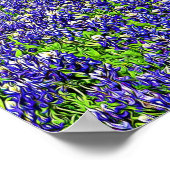 ストーリーブックブルーボンネットフラワーフォトアート ポスター (角)