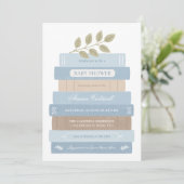 ストーリーブックブルーボーイベビーシャワー 招待状 (スタンド正面)