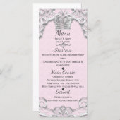 ストーリーブックプリンセスピンクヴィンテージおとぎ話メニュー メニュー (正面/裏面)