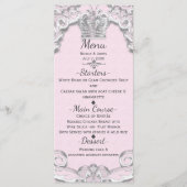 ストーリーブックプリンセスピンクヴィンテージおとぎ話メニュー メニュー (正面)