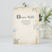 ストーリーブックベビーシャワーおむつラッフルカード 招待状 (スタンド正面)