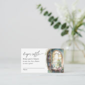 ストーリーブックベビーシャワーおむつラッフルチケット エンクロージャーカード (スタンド正面)