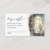 ストーリーブックベビーシャワーおむつラッフルチケット エンクロージャーカード (正面)
