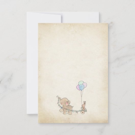 ストーリーブックベビーシャワーのプレゼントを展示中 サンキューカード (裏面)