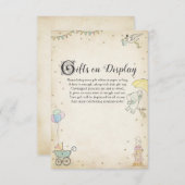 ストーリーブックベビーシャワーのプレゼントを展示中 サンキューカード (正面/裏面)