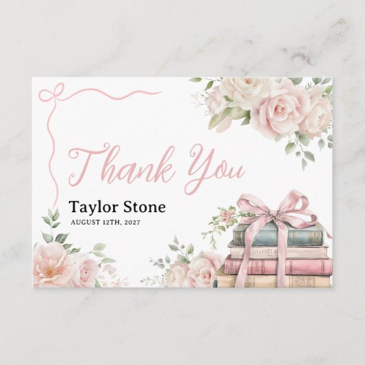 ストーリーブックベビーシャワーサンキューカード エンクロージャーカード (正面)