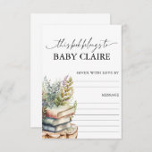 ストーリーブックベビーシャワーブックプレートカード 招待状 (正面/裏面)