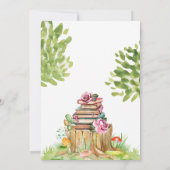 ストーリーブックベビーシャワー招待状新しいチャプターブック 招待状 (裏面)