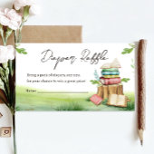 ストーリーブックベビーシャワー新しいチャプターおむつラッフル エンクロージャーカード